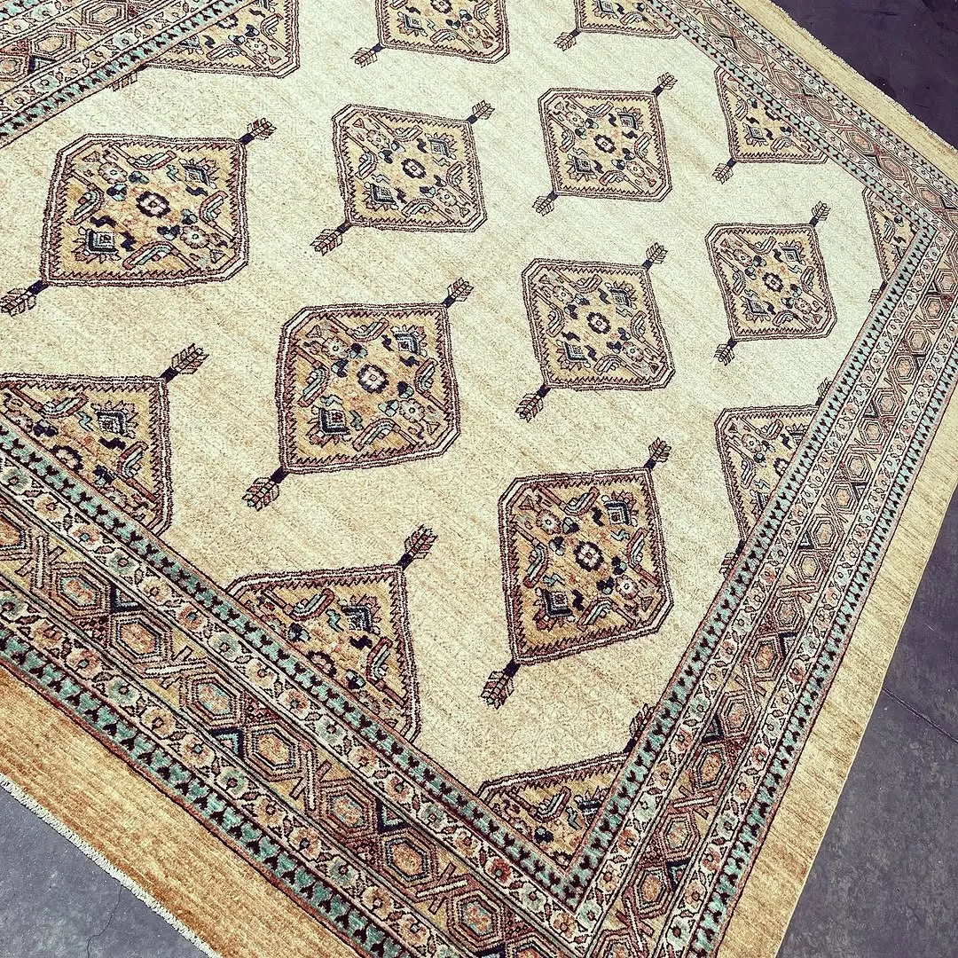 Cream Turkmen Gül Carpet