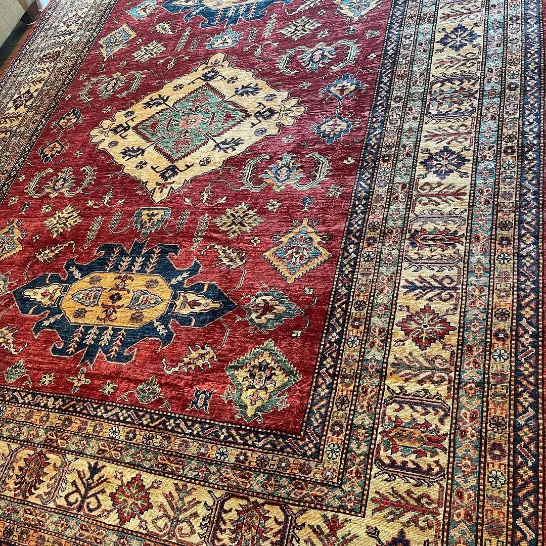 Red Kazak Medallion Carpet
