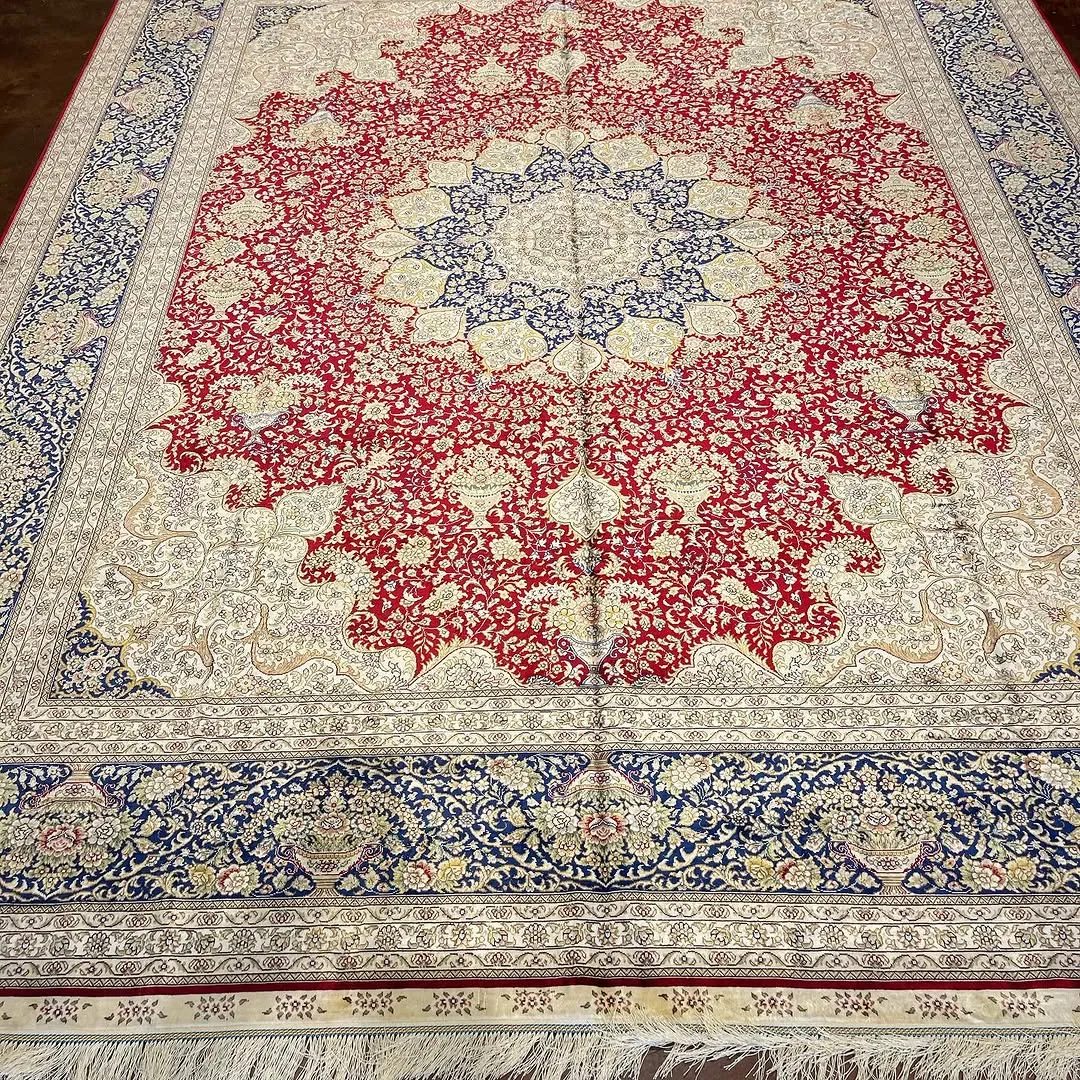Ivory & Red Medallion Carpet