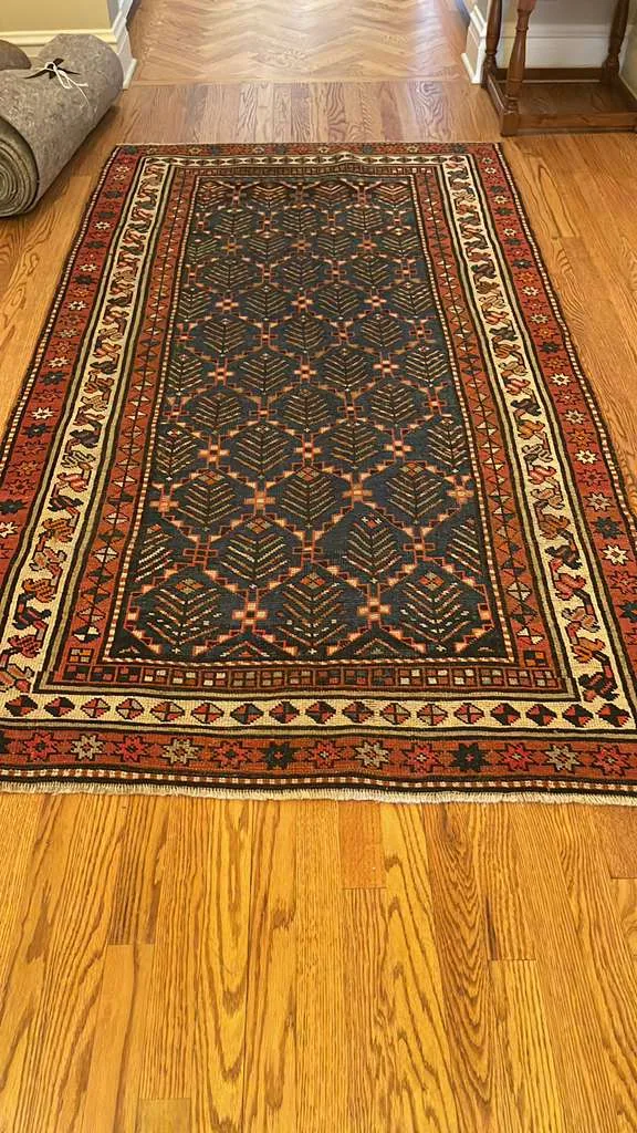 Antique Boteh-Lattice Carpet