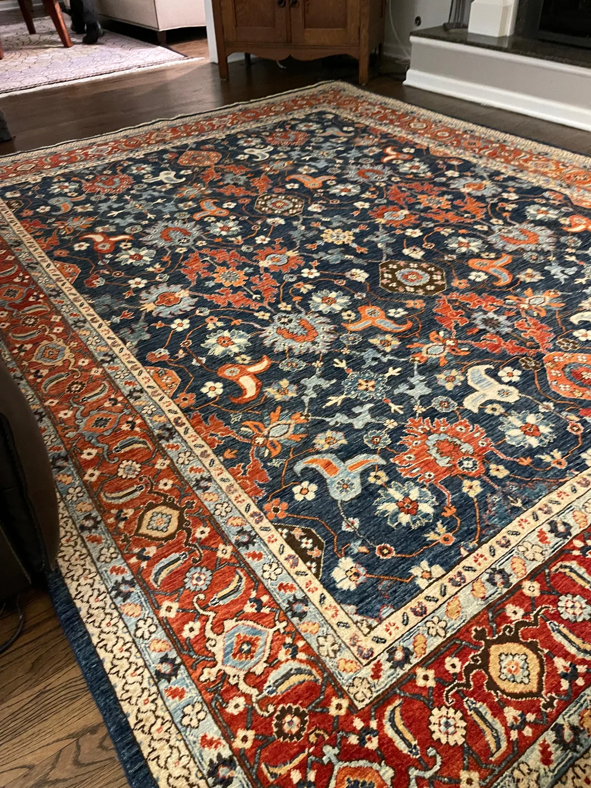 Indigo Palmette Carpet